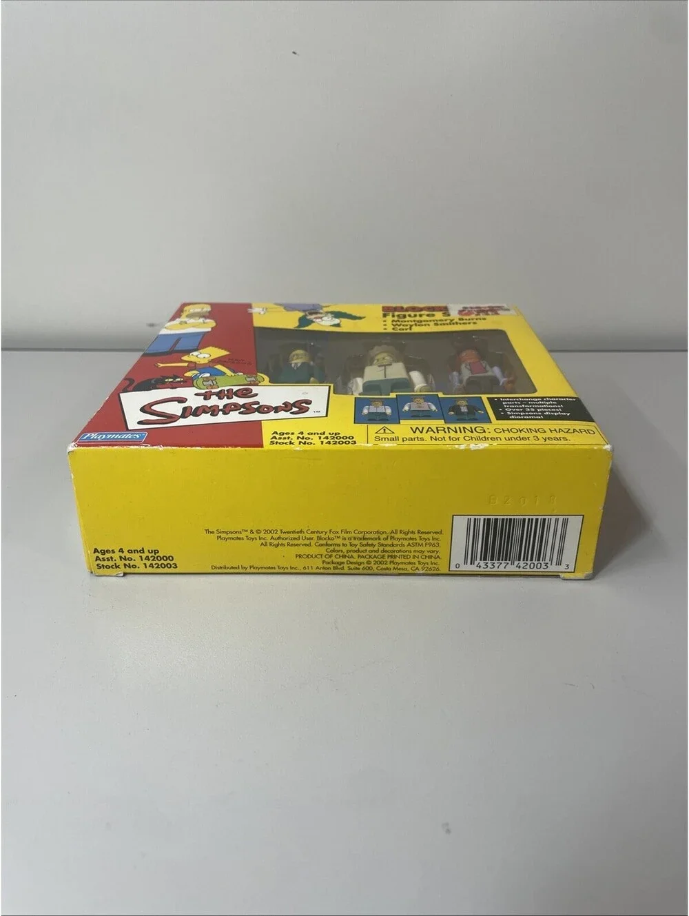 The Simpsons BLOCKO Figure Set; Montgomery Burns, Smithers & Carl  NEW Playmates